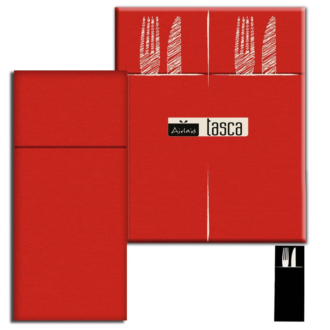 Tasca Portaposate Rosso Plus cm. 40X32 - 1200 pz.