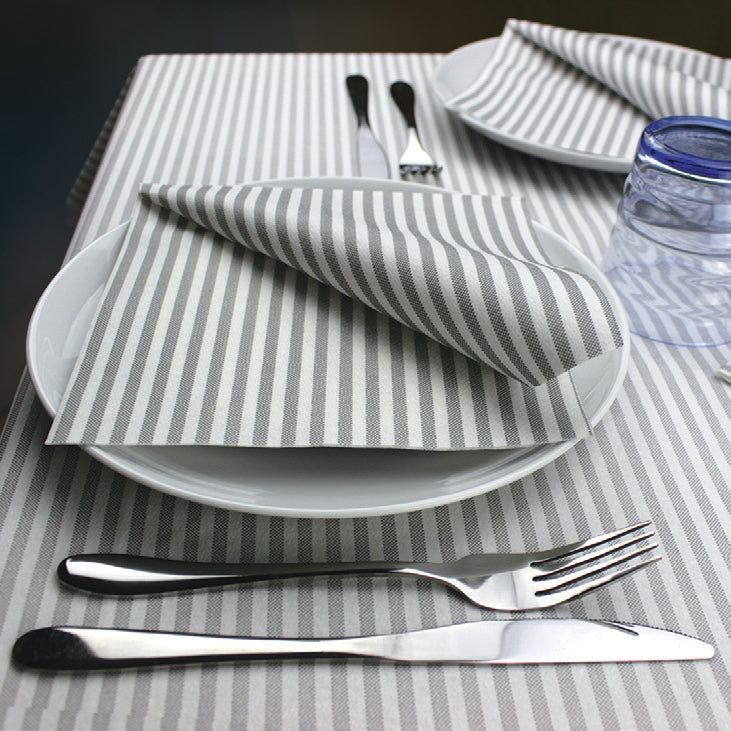 Tovaglia Tnt Riga Grigio Fibracel cm. 100x100 - 100 pz.