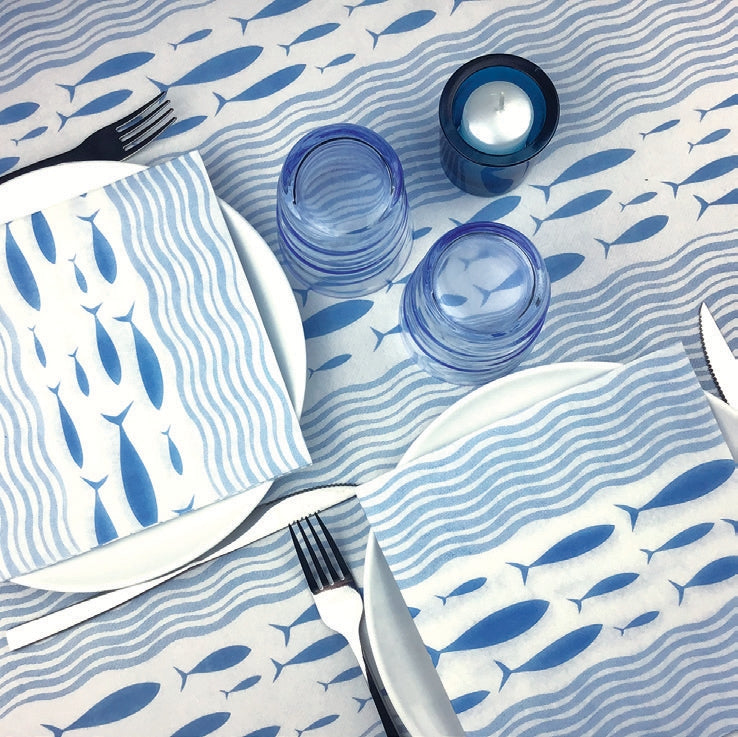 Tovagliolo Tnt Versilia Blu Fibracel cm. 40x40 - 800 pz.