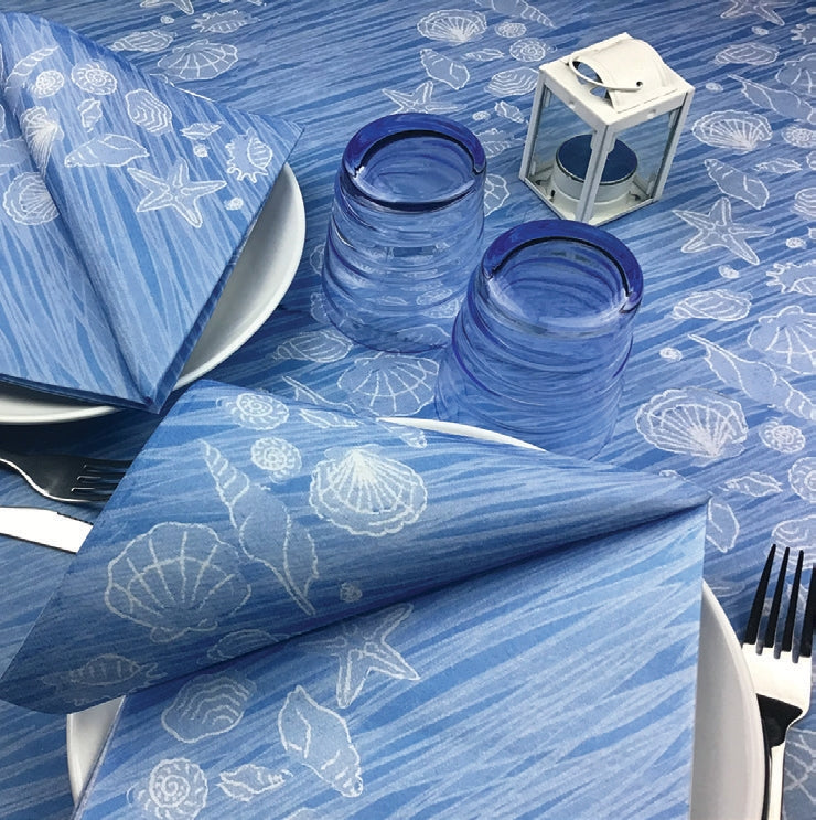 Tovaglia Tnt Capri Blu Fibracel cm. 100x100 - 100 pz.