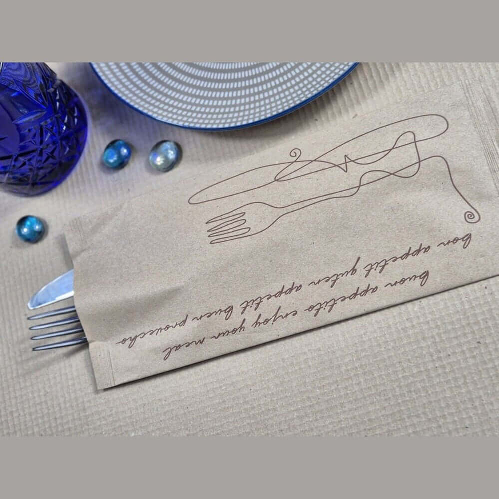 Busta portaposate Avana Buon Appetito con tovagliolo Airwave – 1000 pz.