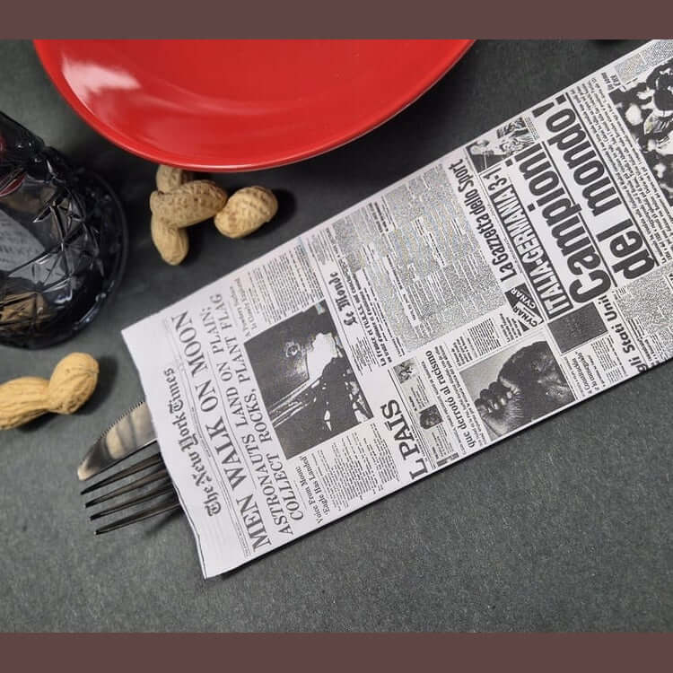 Busta portaposate Journal in carta con tovagliolo Airwave – 1000 pz.