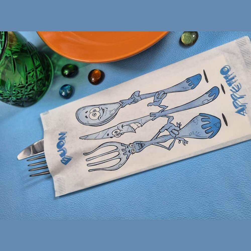 Busta portaposate Comics con tovagliolo Airwave – 1000 pz.