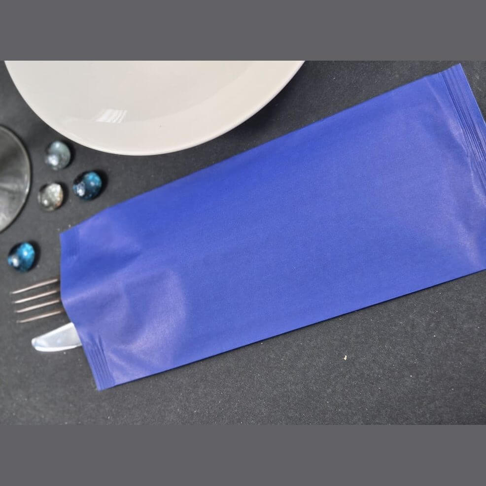 Busta portaposate Fondo Pieno Blu con tovagliolo Airwave – 1000 pz.