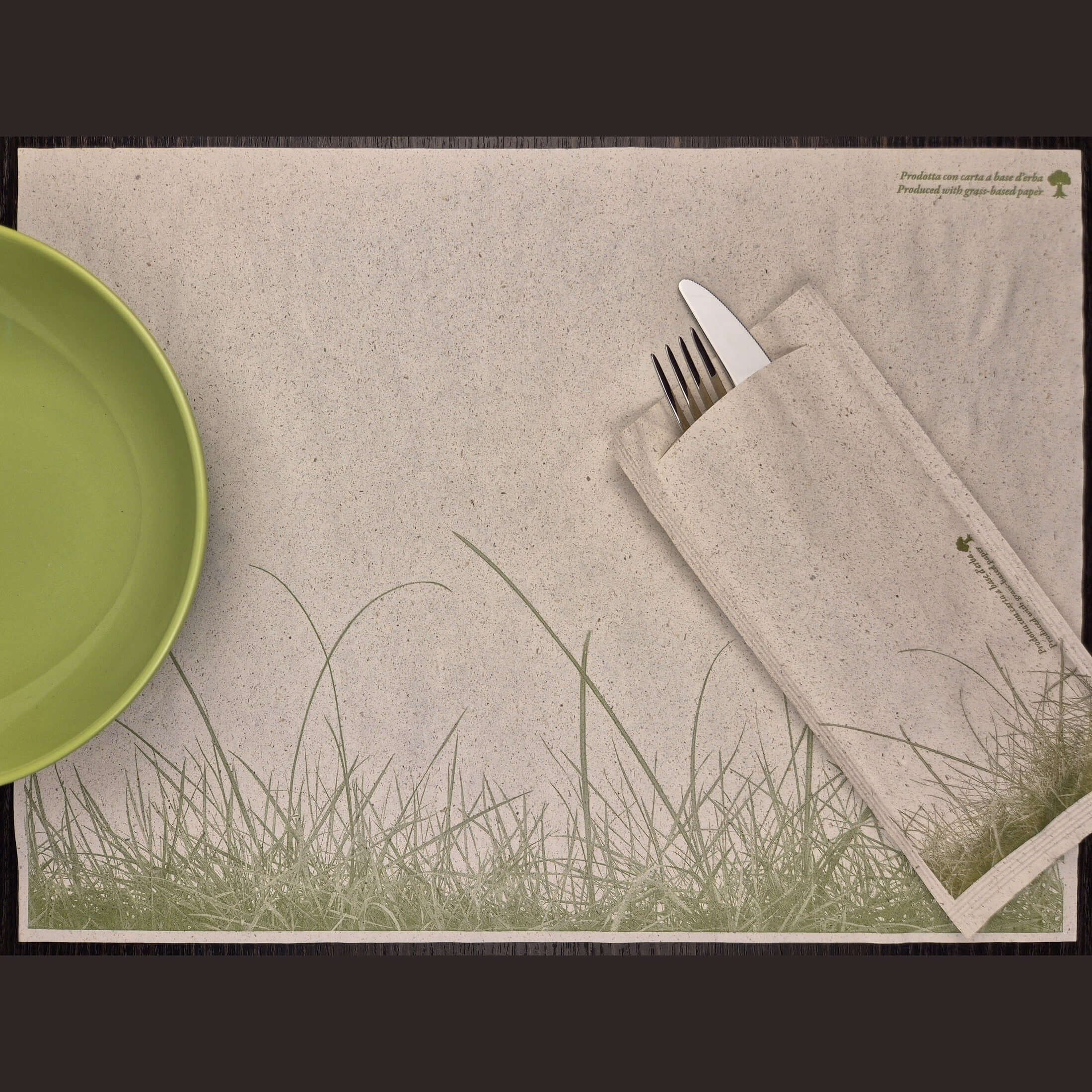 Tovaglietta in carta paglia - Linea Erba - cm. 30X40 Airwave – 2000 pz.