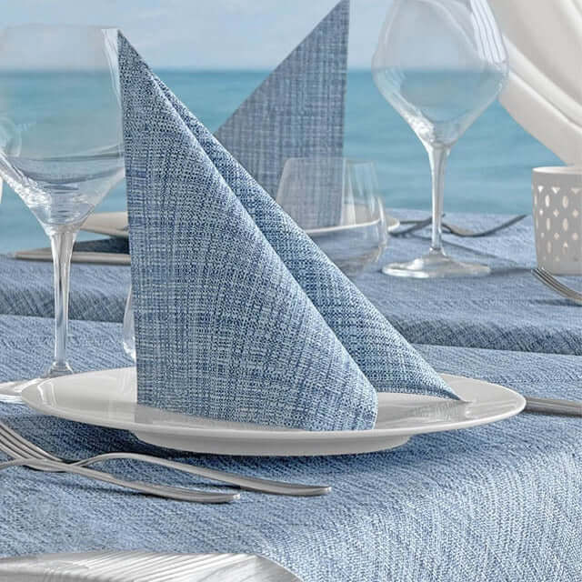 Tovaglia Tnt Greta Blue Plus cm. 100x100 - 100 pz.