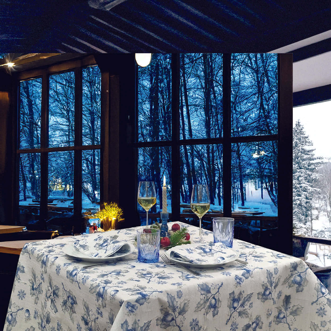 Tovaglia Tnt Holly Blu Superior cm. 100x100 – 100 pz.