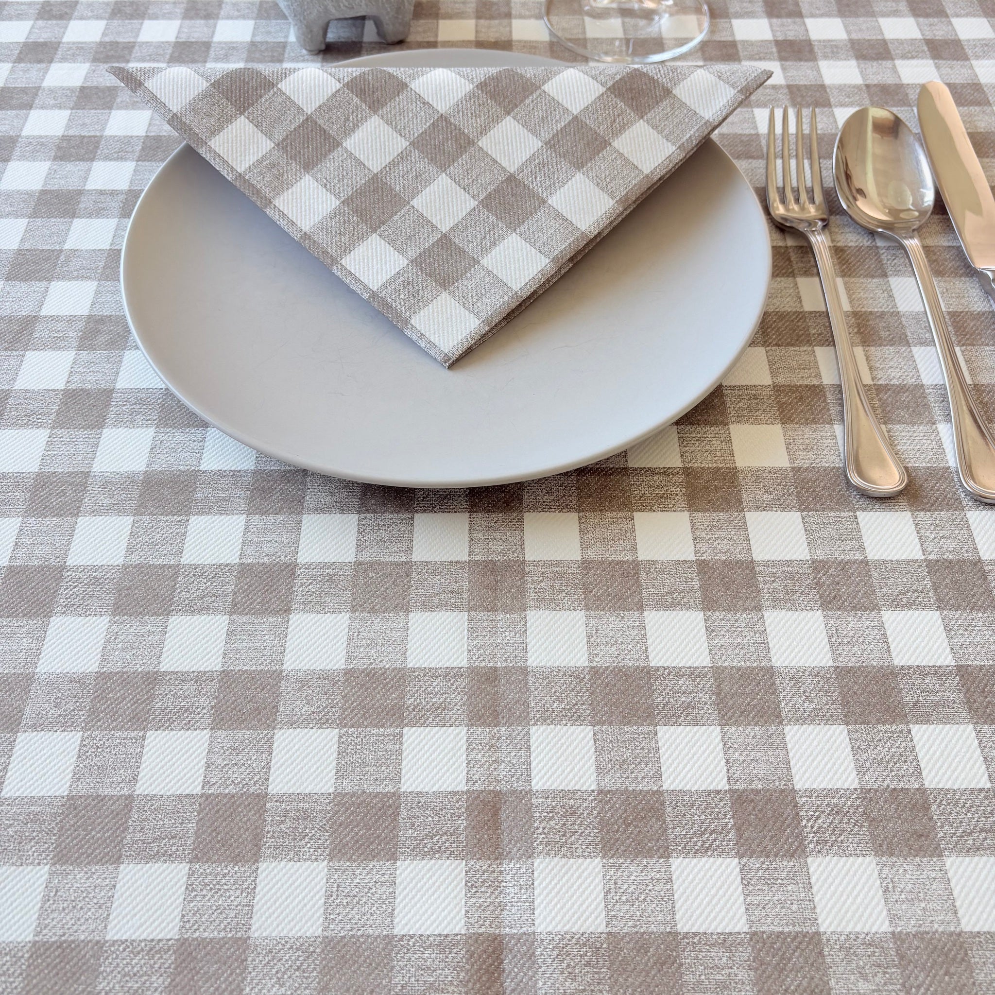 Tovaglia Tnt Quadro Marrone Ecosuperior cm. 100x100 – 100 pz.