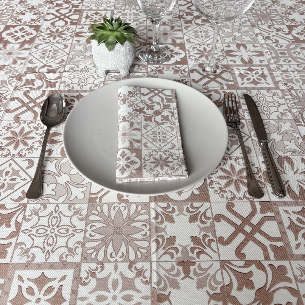 Tovagliolo Tnt Maiolica Cacao Fibracel cm. 40x40 - 800 pz.