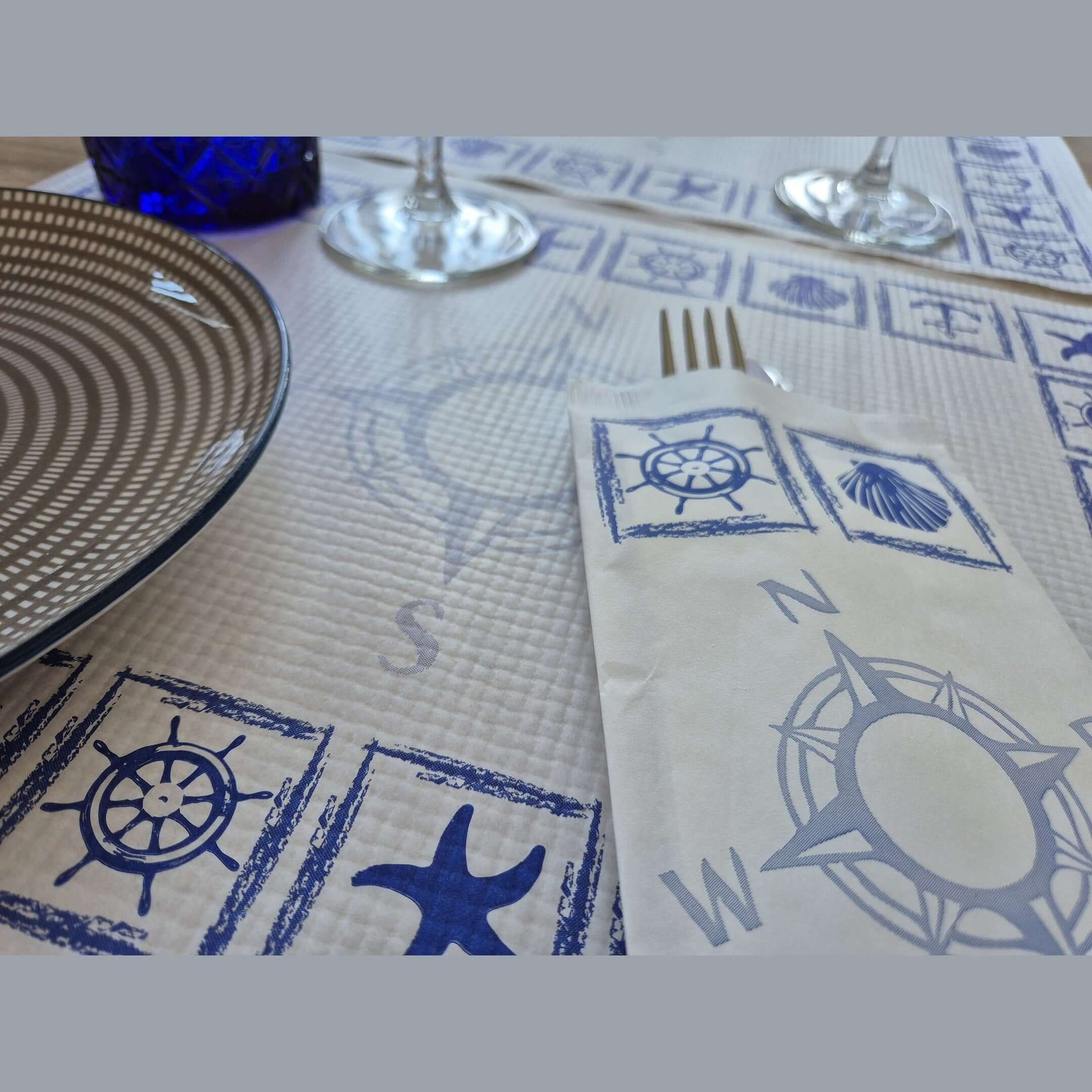 Busta portaposate Mare con tovagliolo Airwave – 1000 pz.