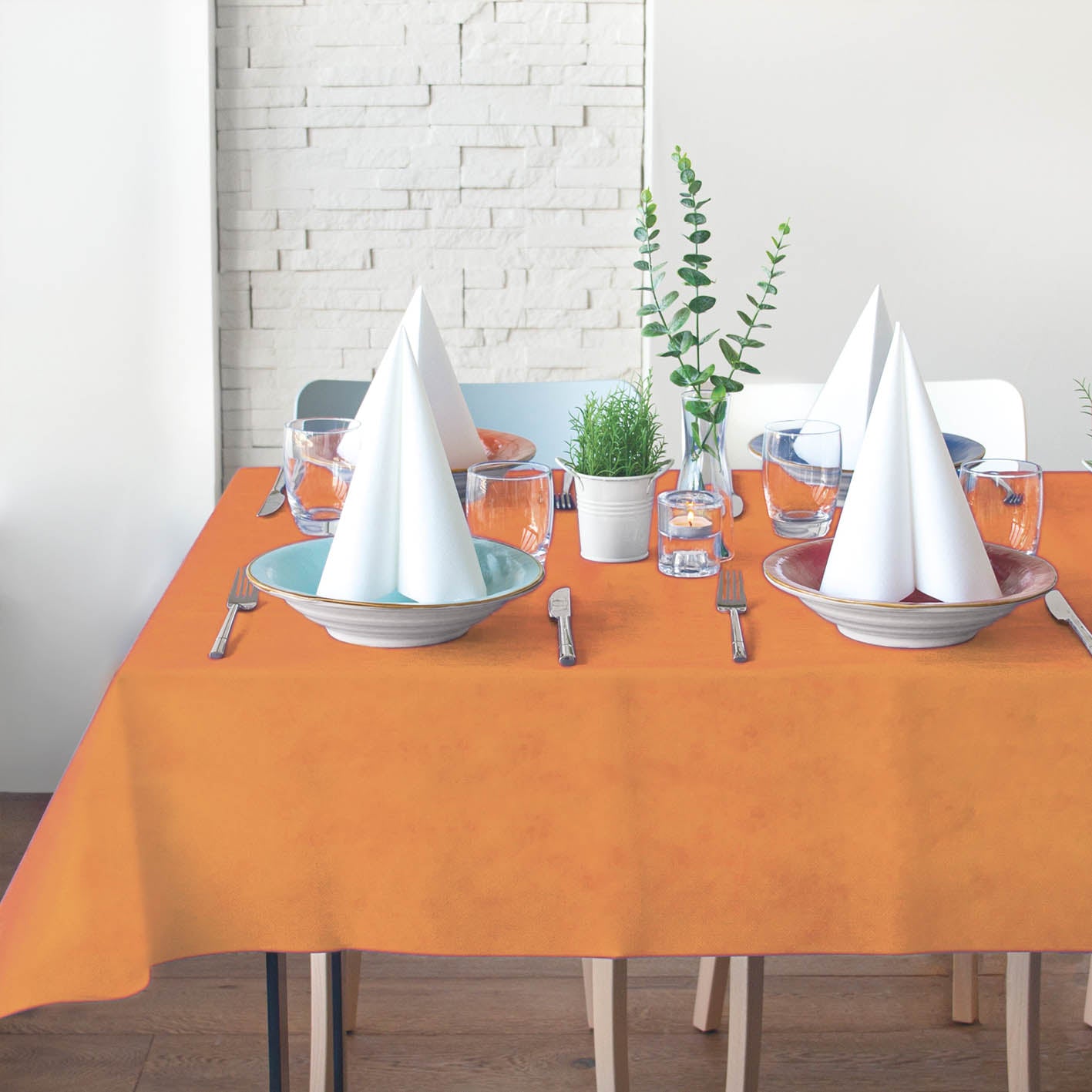 Tovaglia Tnt Party Arancio Airspun cm. 140x240 - 20 pz.