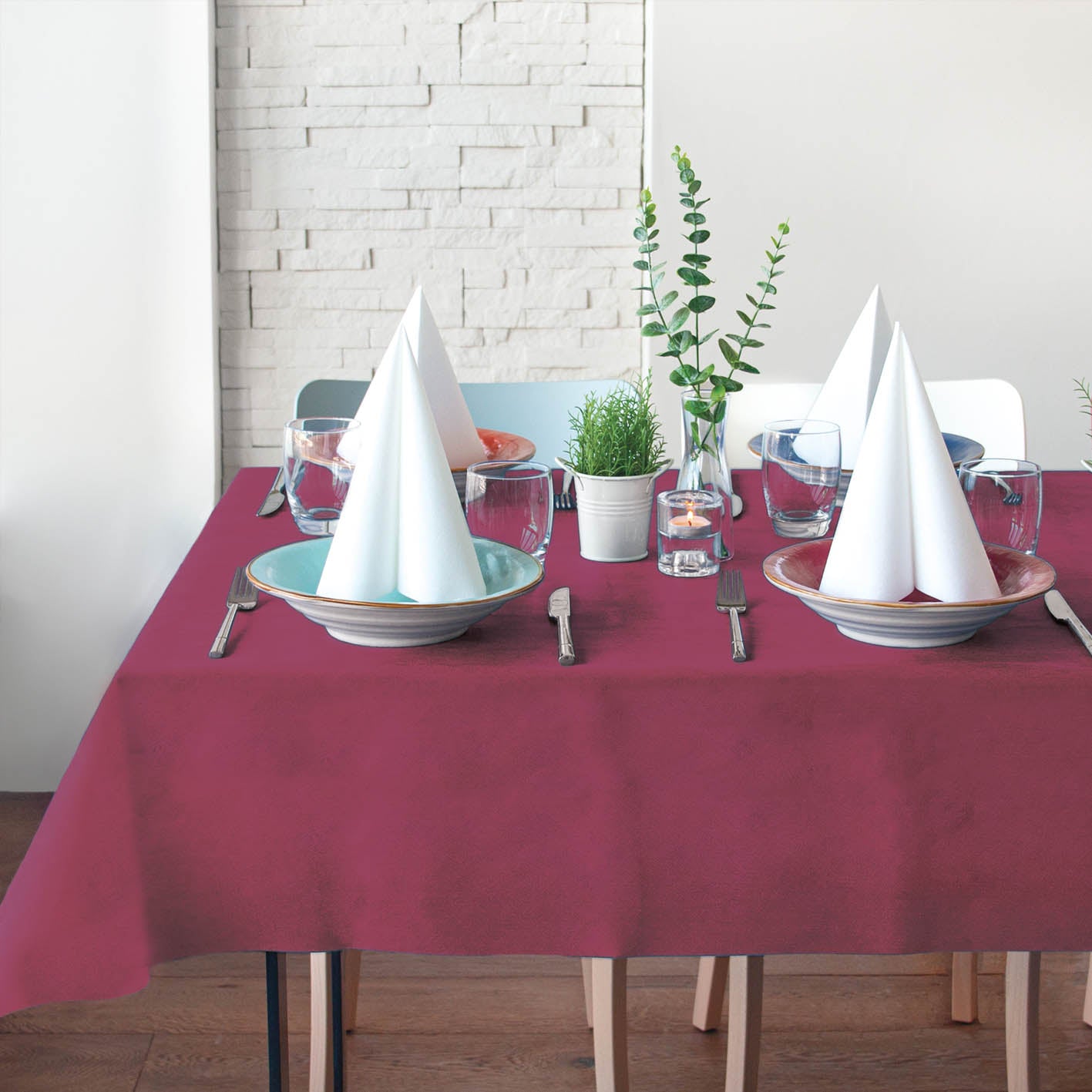 Tovaglia Tnt Party Bordeaux Airspun cm. 160x260 - 20 pz.