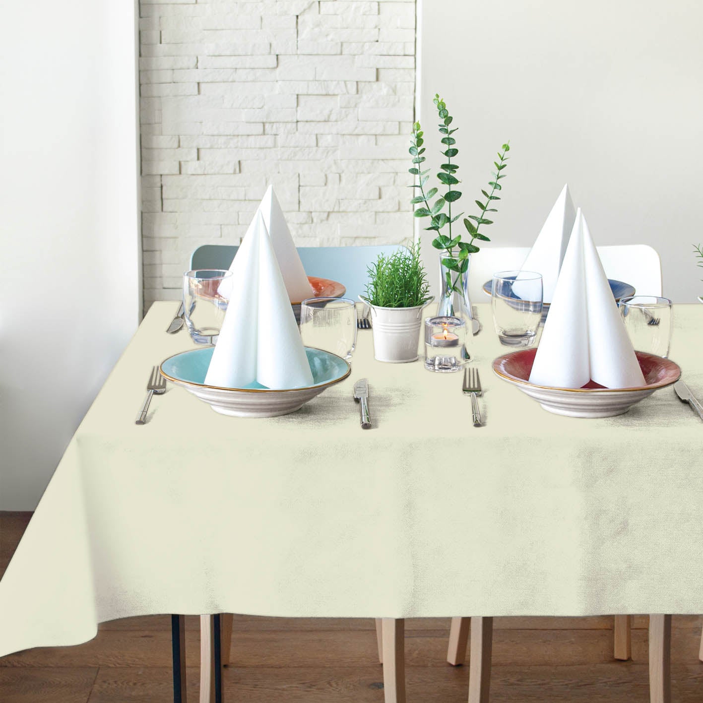 Tovaglia Tnt Party Crema Airspun cm. 140x240 - 20 pz.