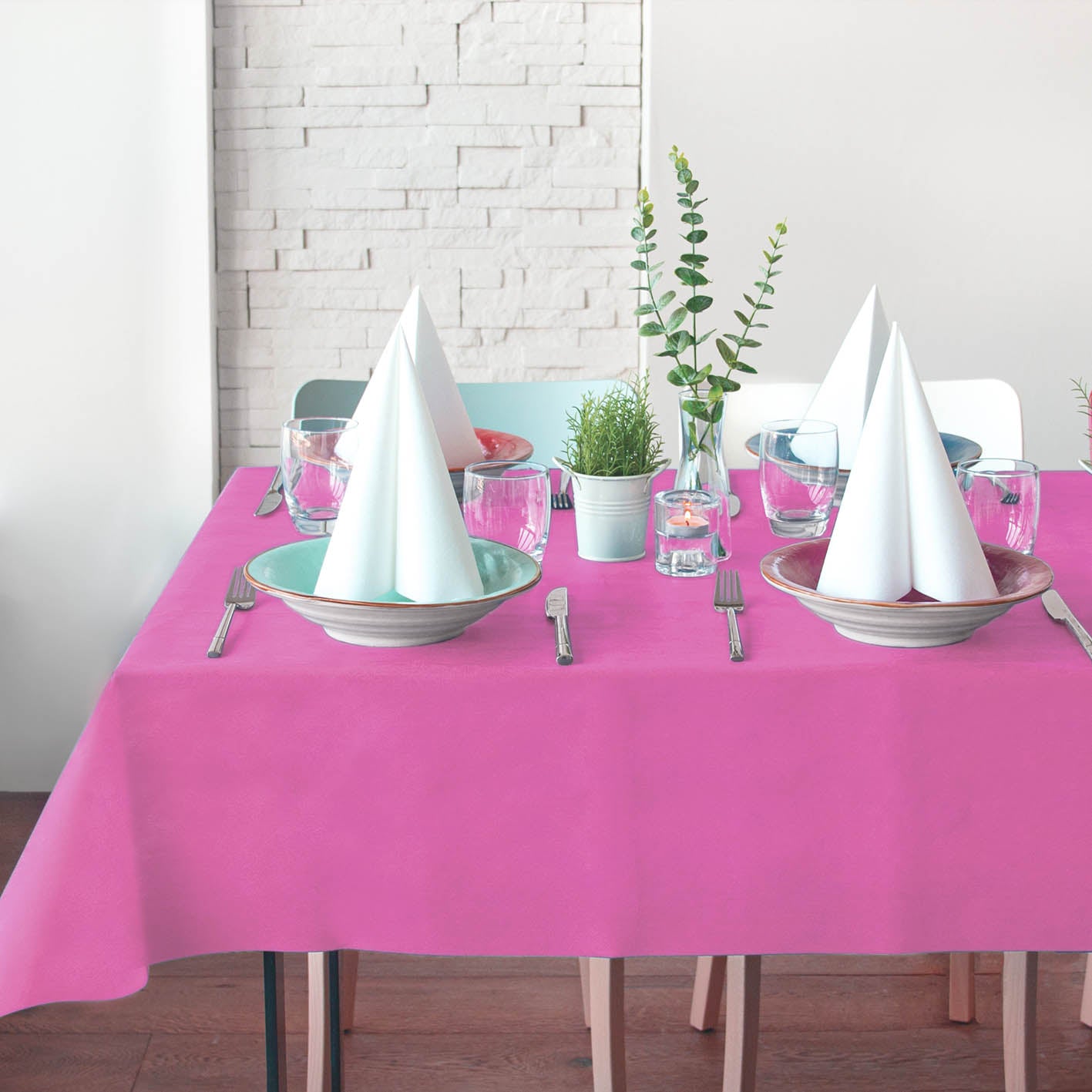 Tovaglia Tnt Party Fuxia Airspun cm. 140x240 - 20 pz.