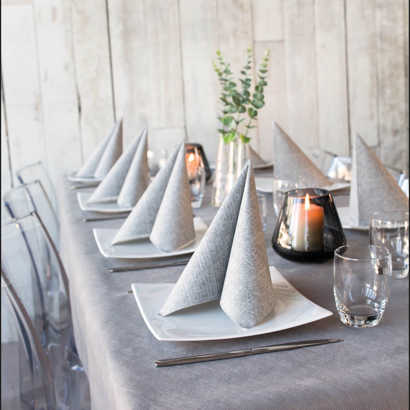 Tovaglia Tnt Party Grigio Airspun cm. 140x240 - 20 pz.