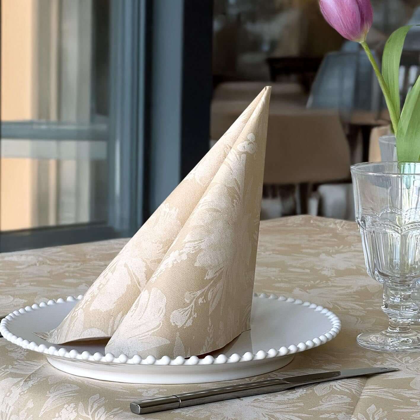 Tovagliolo Tnt Celine Natural Plus cm. 40X40 - 800 pz.