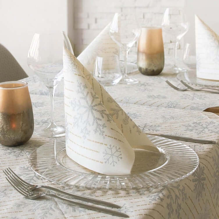 Tovaglia Tnt Cristal Argento Micro cm. 120x120 - 96 pz.