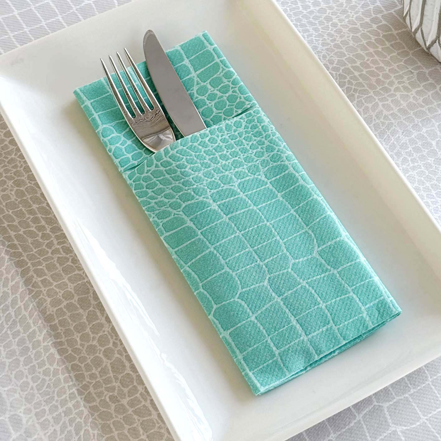 Tasca Portaposate Tnt Croko Acqua Plus cm. 40X32 - 1200 pz.