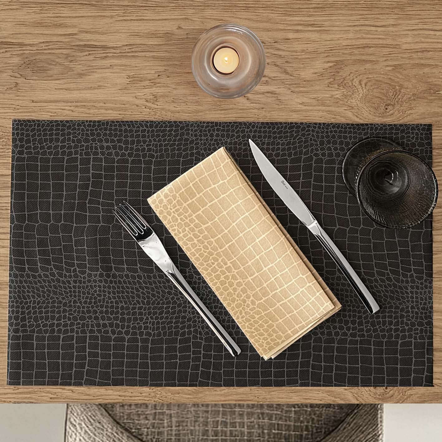 Tovaglietta Tnt Croko Ardesia Plus cm. 30X48 - 1000 pz.