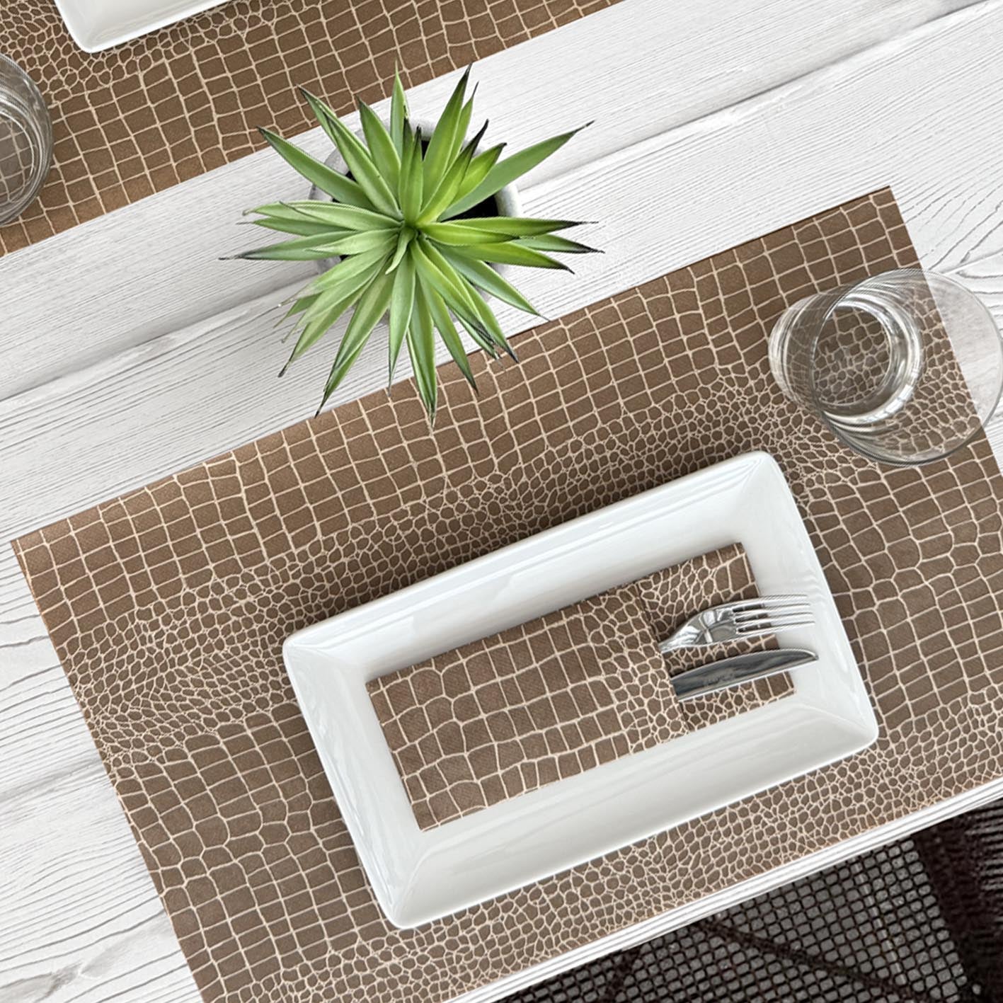 Tovaglietta Tnt Croko Cacao Plus cm. 30X48 - 1000 pz.