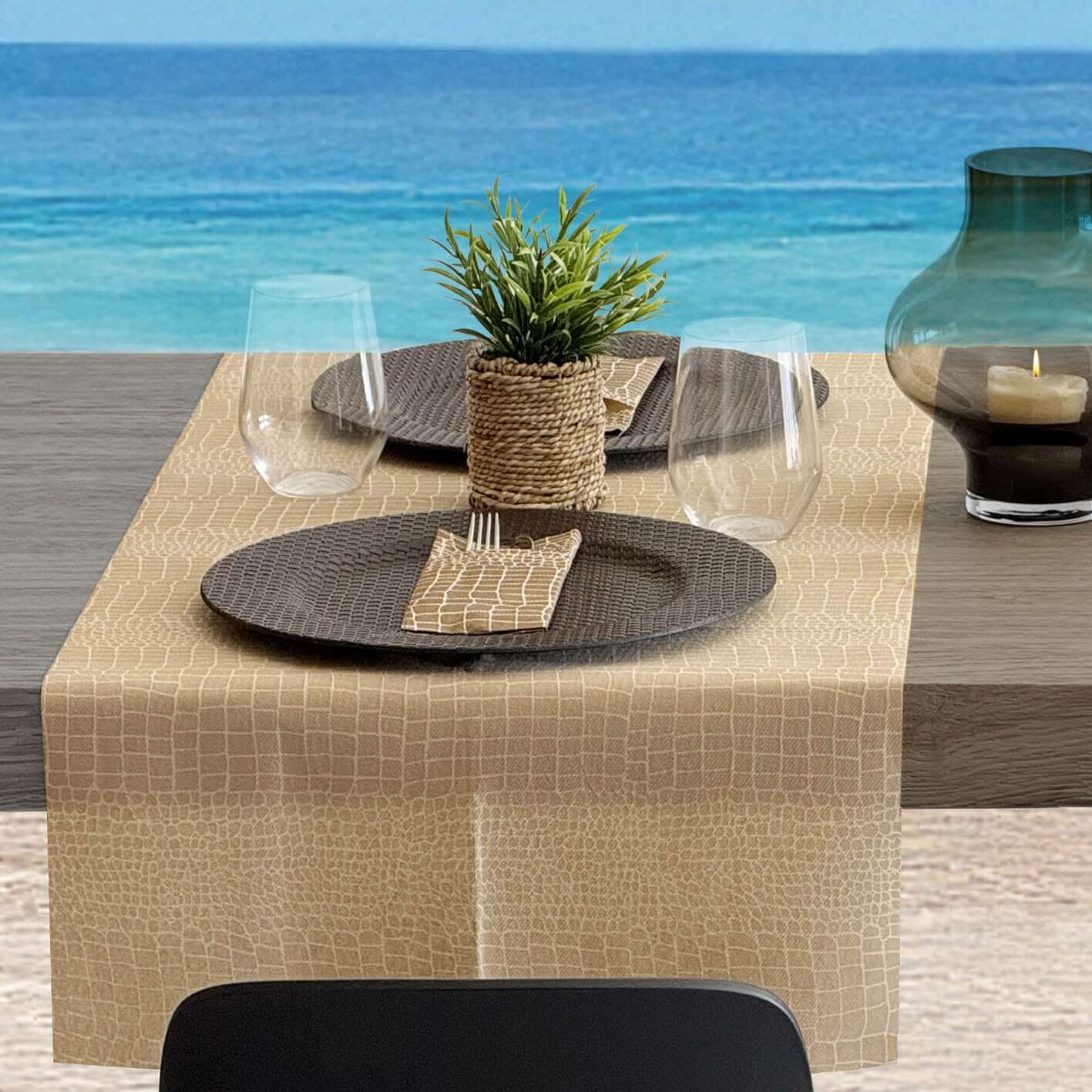 Runner Tnt Croko Natural Plus cm. 120X48 - 200 pz.