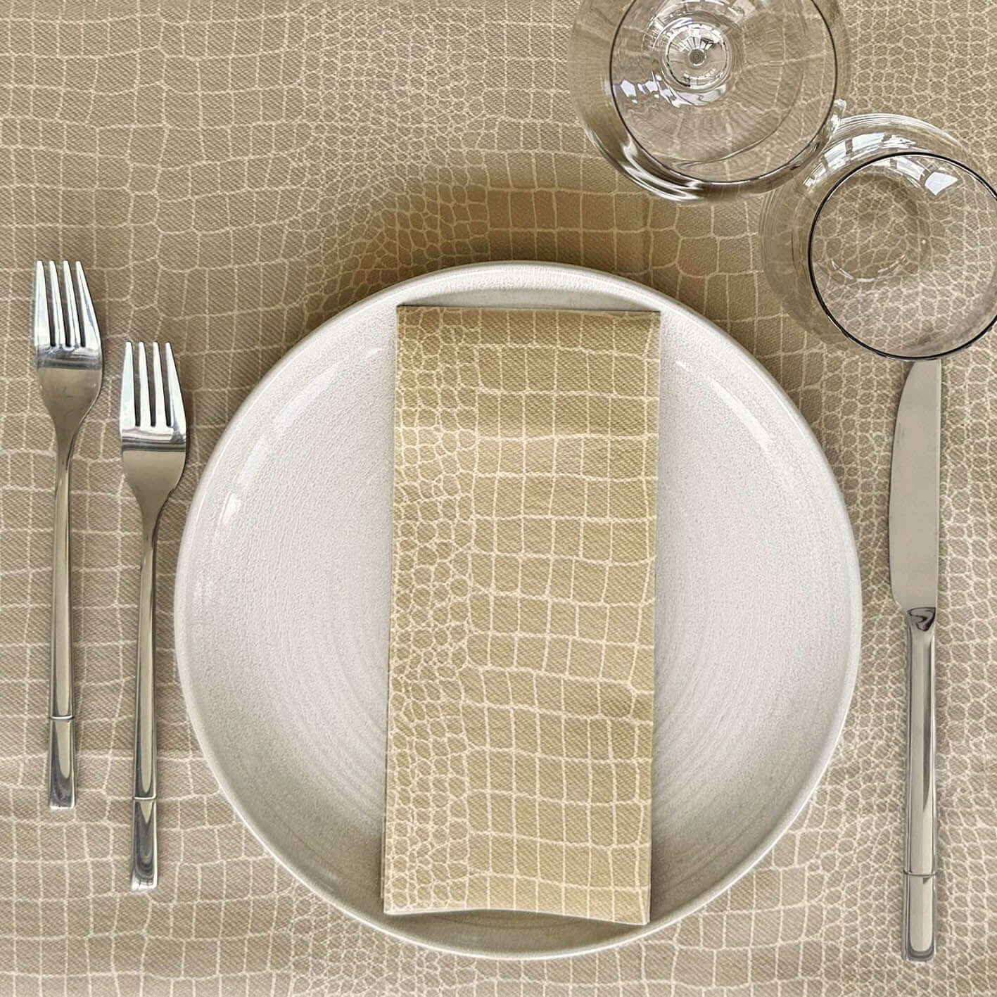 Tovagliolo Tnt Croko Natural Plus cm. 40x44 - 600 pz.