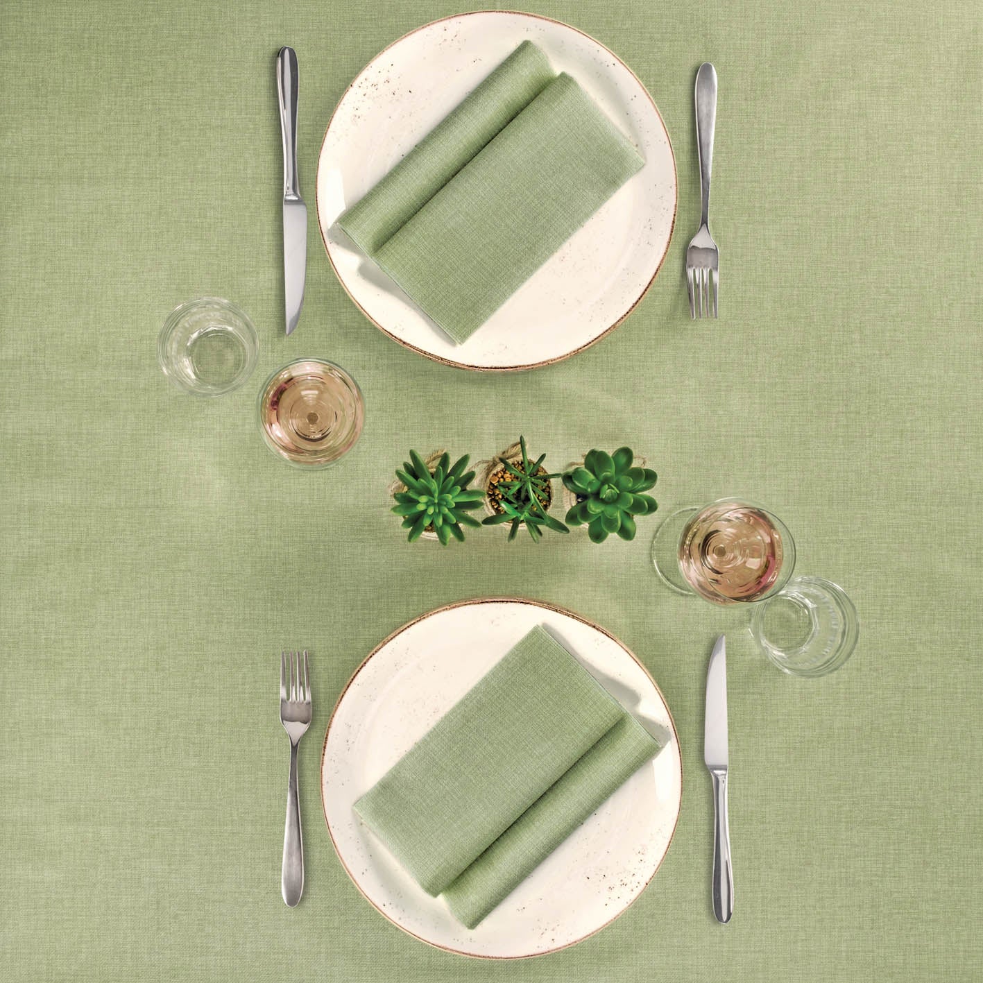 Tovaglia Tnt Fabric Verde Mono cm. 100X100 - 100 pz.