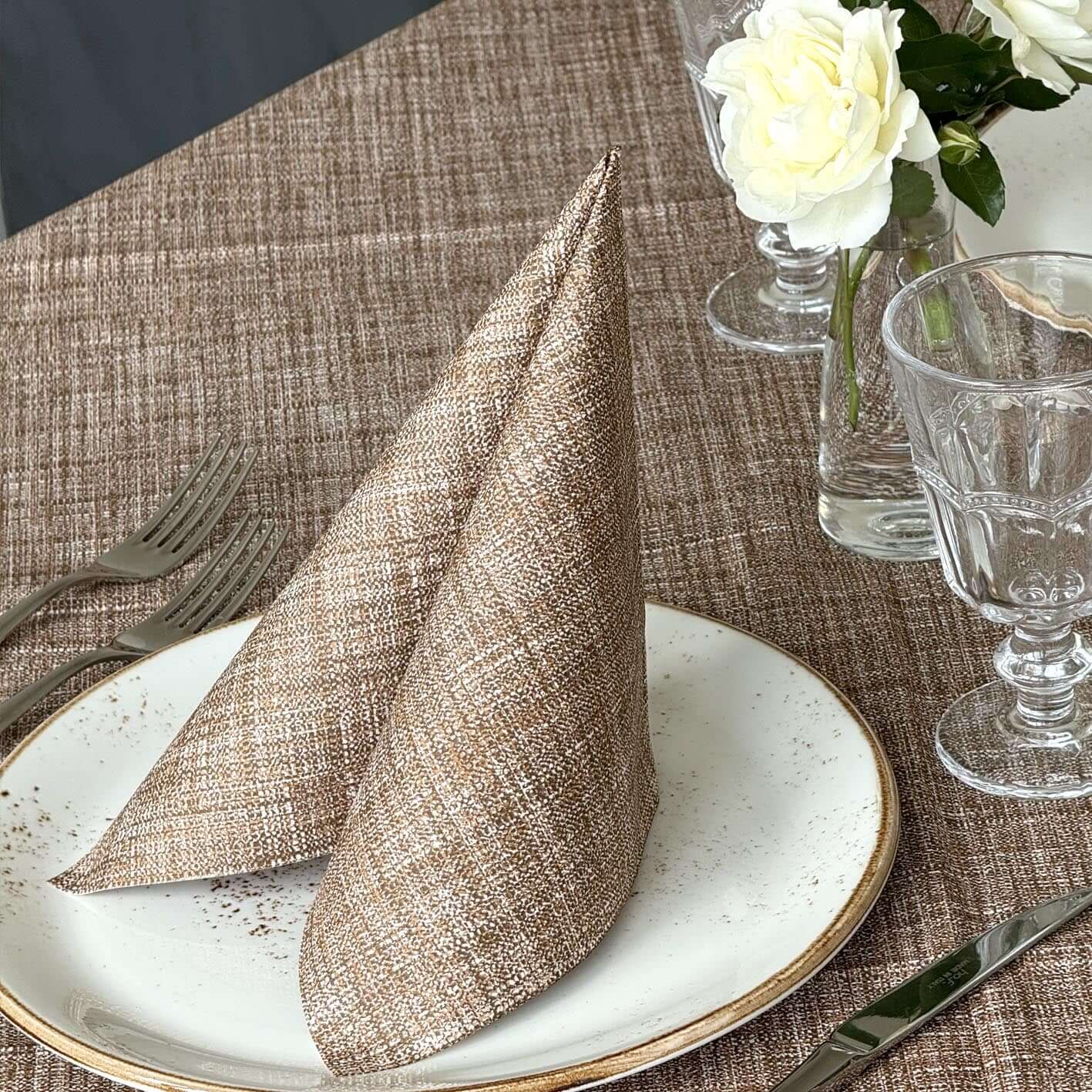 Tovagliolo Tnt Greta Terra Plus cm. 40x40 - 800 pz.