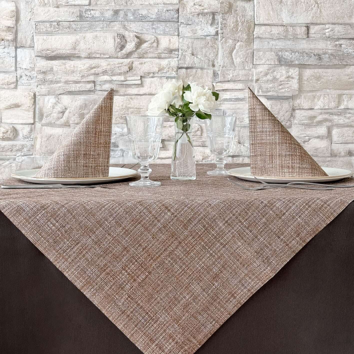 Tovaglia Tnt Greta Terra Plus cm. 100x100 - 100 pz.