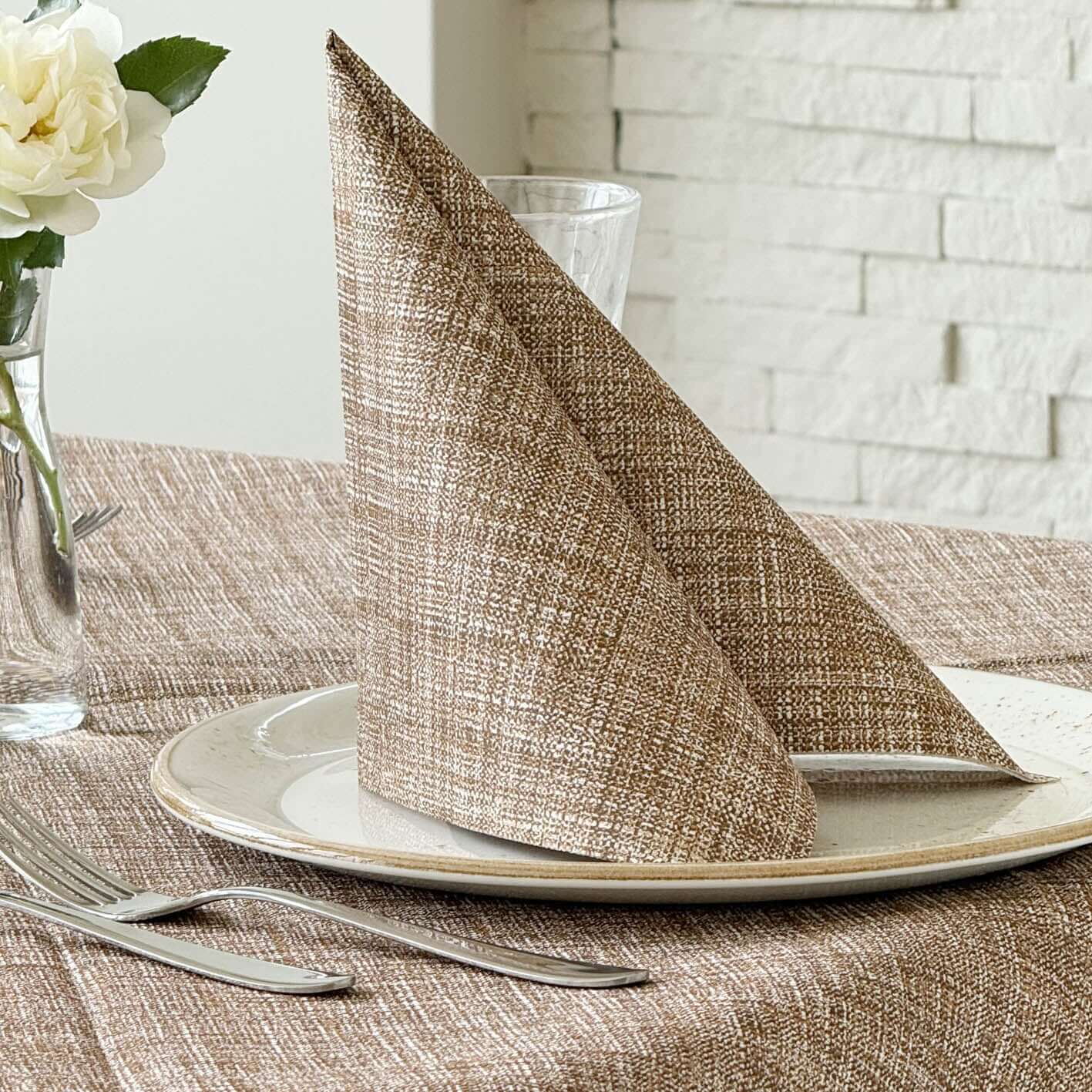 Tovagliolo Tnt Greta Terra Plus cm. 40x40 - 800 pz.