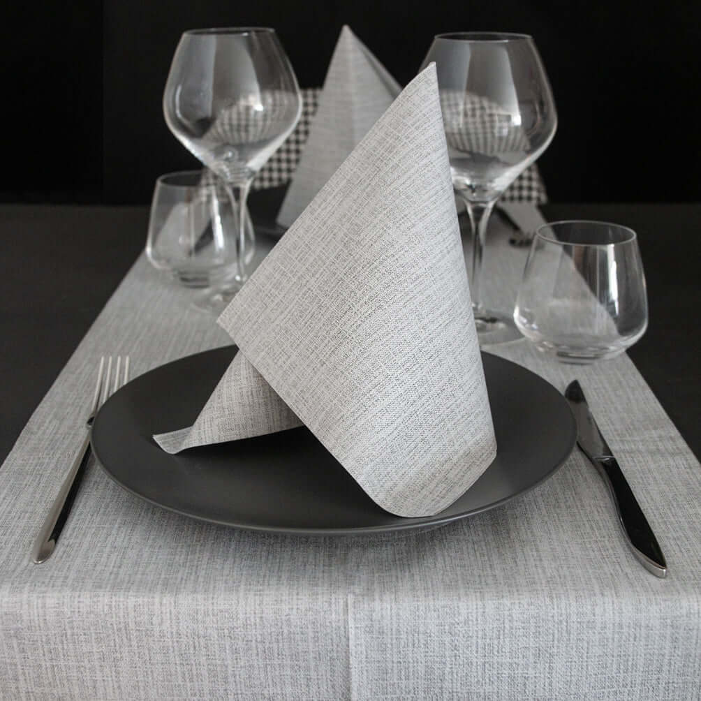 Tovagliolo Tnt Jack Grigio Perla Plus cm. 40x40 - 800 pz.