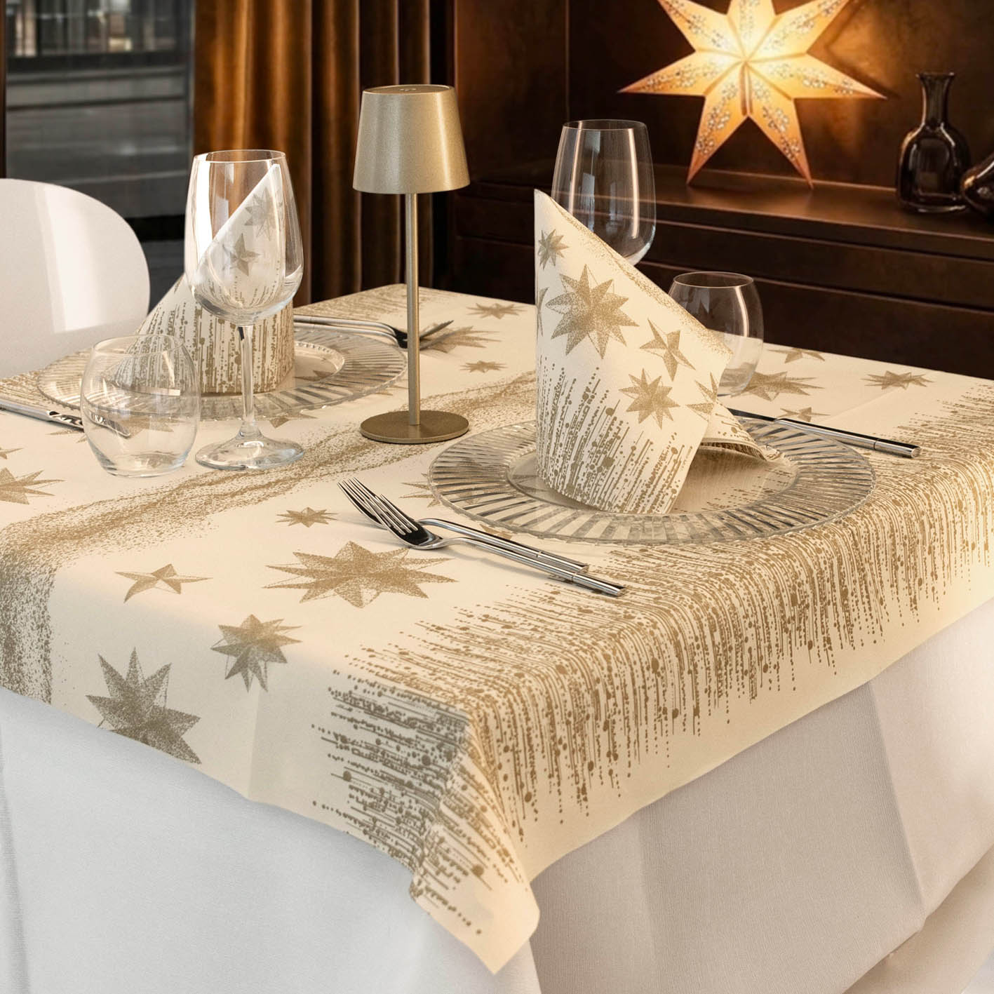 Tovaglia Tnt Lumì Caramel Plus cm. 100x100 - 100 pz.