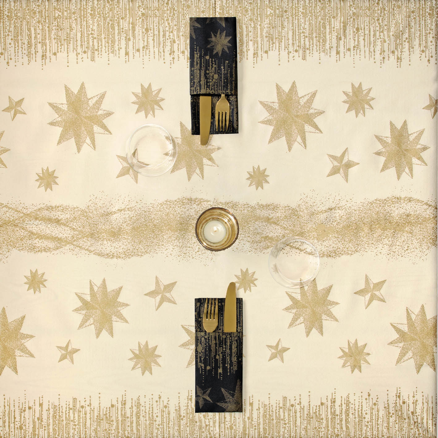 Tovaglia Tnt Lumì Caramel Plus cm. 120x120 - 100 pz.