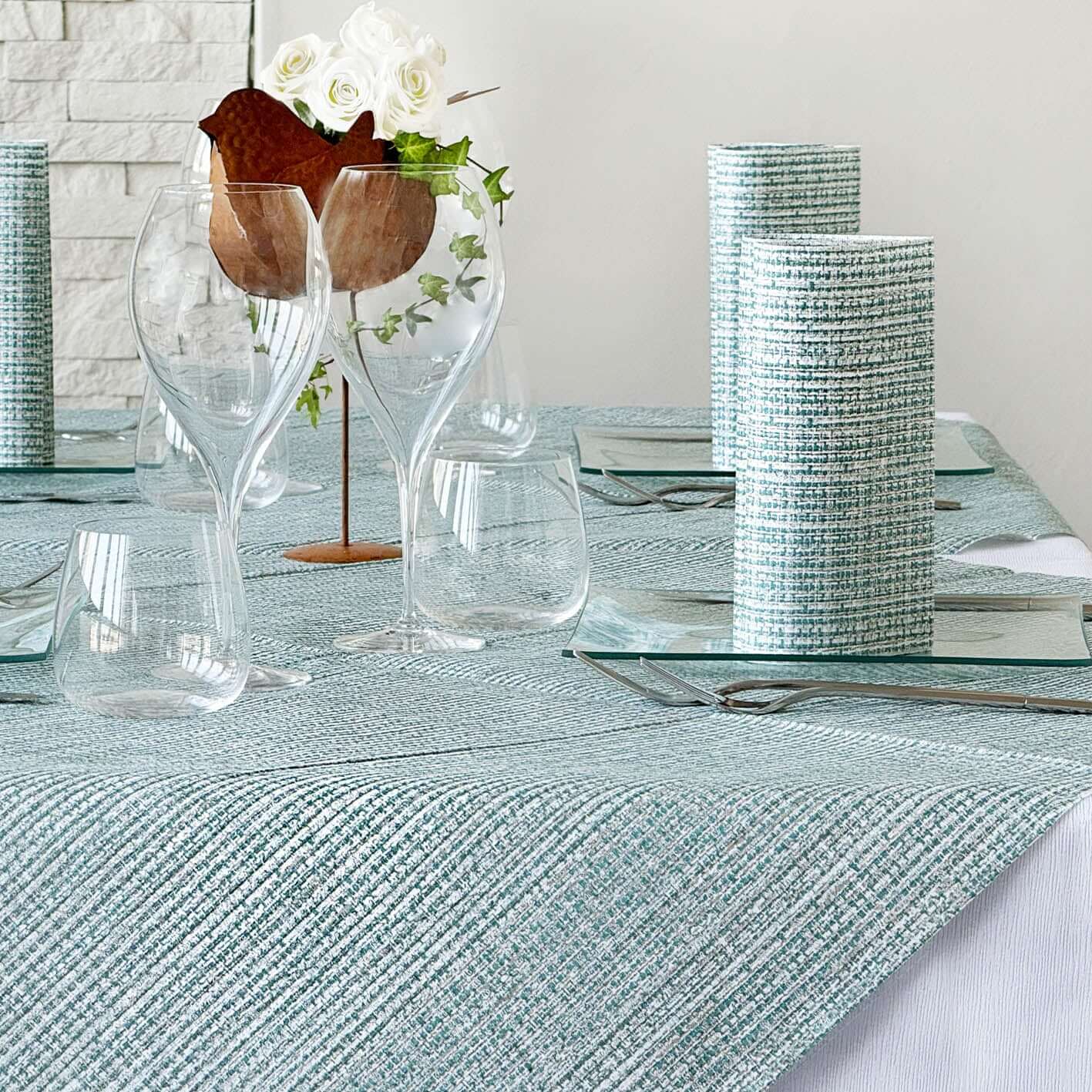 Tovaglia Tnt Nora Petrolio Micro cm. 100X100 - 100 pz.