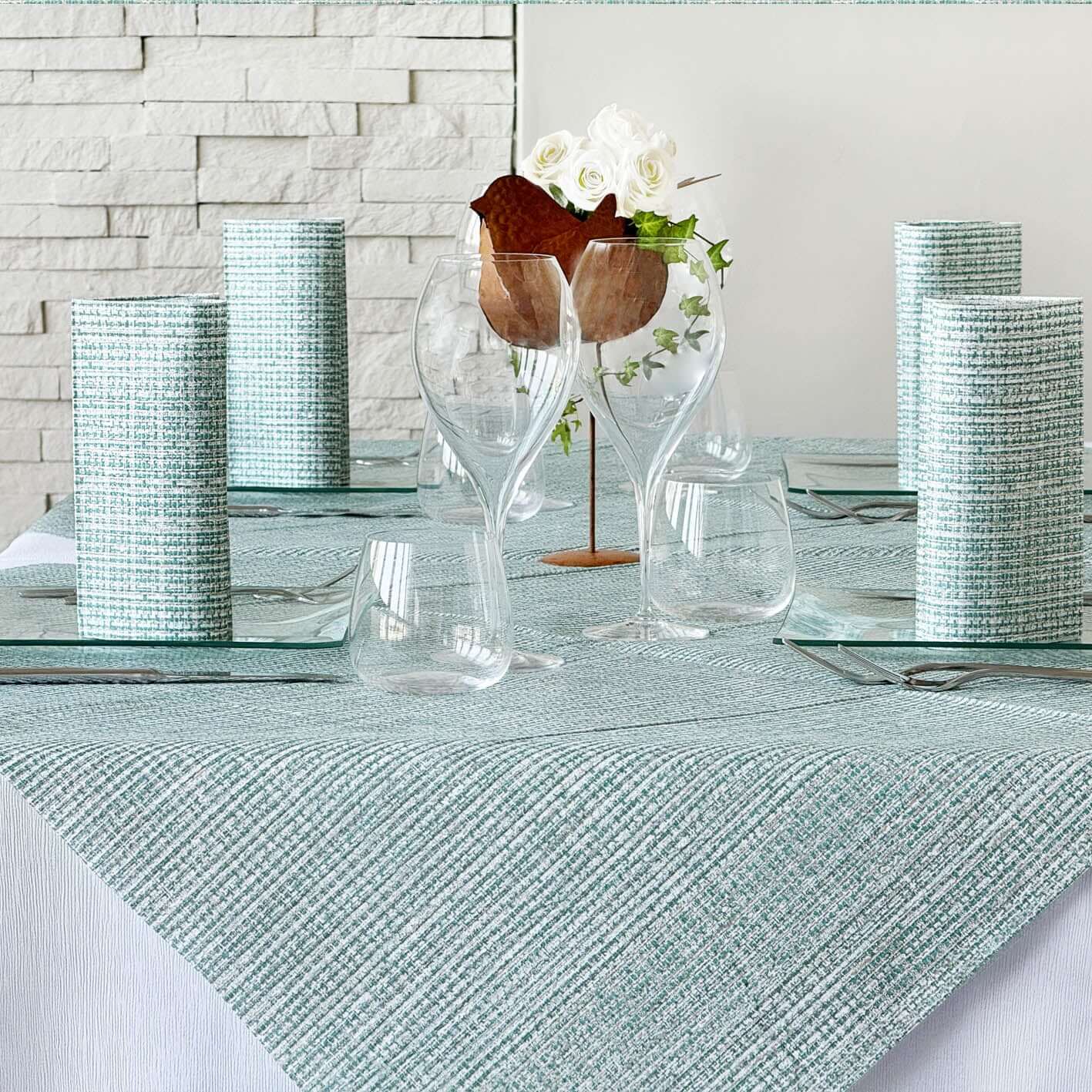 Tovaglia Tnt Nora Petrolio Micro cm. 100X100 - 100 pz.