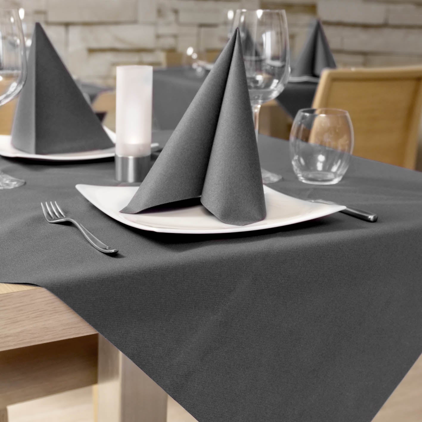 Tovaglia Tnt Ardesia Plus cm. 100X100 - 100 pz.