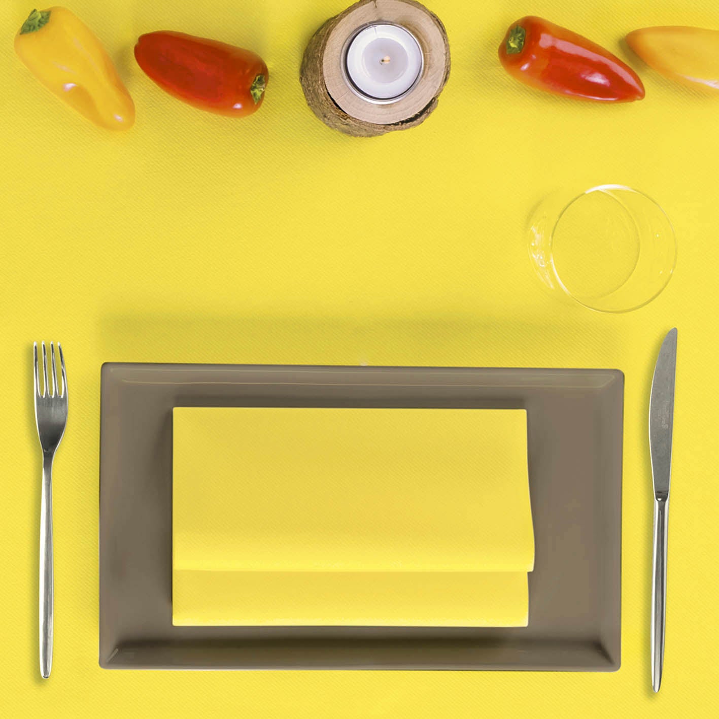 Tovagliolo Tnt Giallo Plus cm. 40X40 - 800 pz.