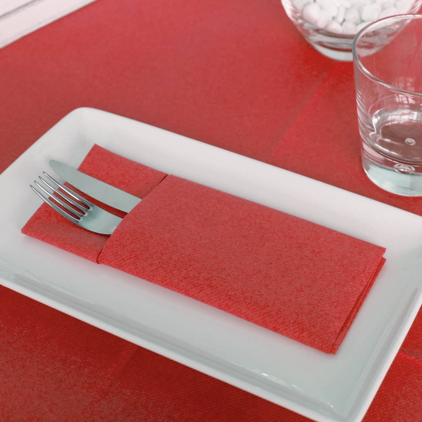 Tasca Portaposate Tnt Rosso Plus cm. 40X32 - 1200 pz.