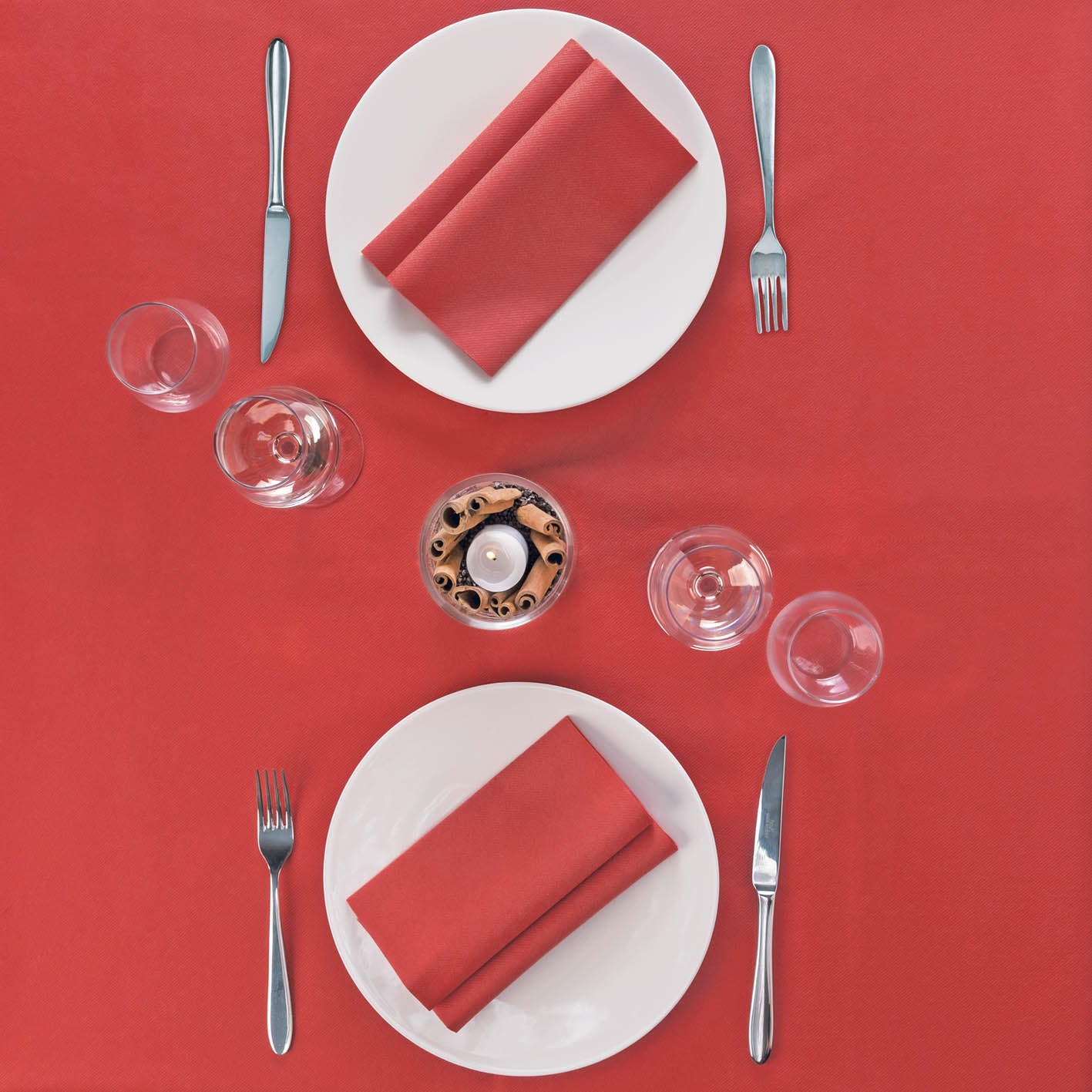 Tovaglia Tnt Rosso Plus cm. 120X120 - 100 pz.
