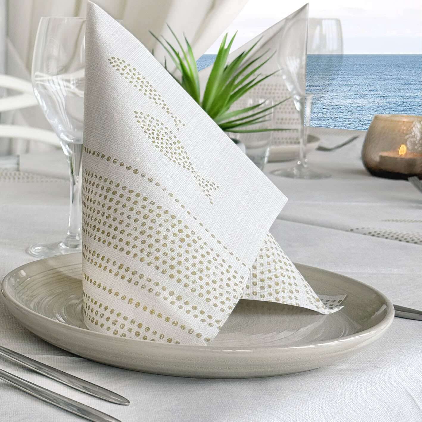 Tovagliolo Tnt Saline Oro Micro cm. 40X40 - 800 pz.