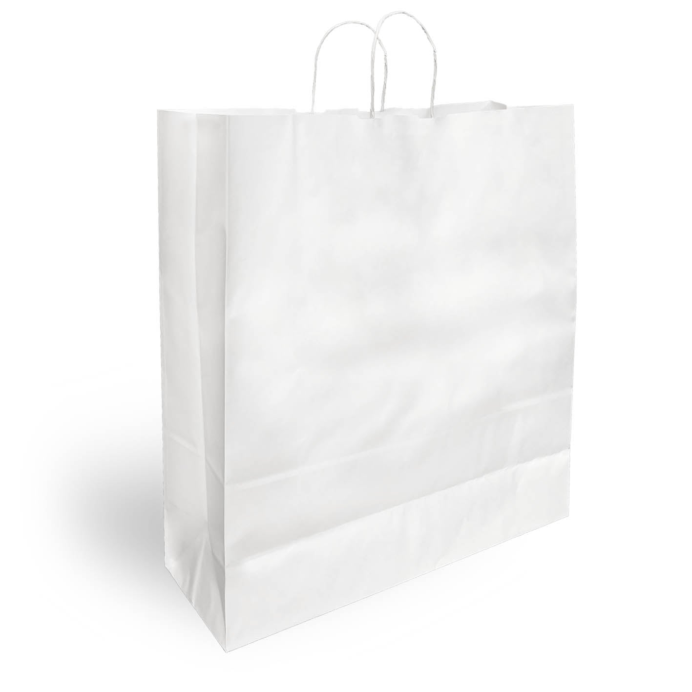 Busta shopper in carta da cm. 46+16x49h con manico piatto - 200 pz.