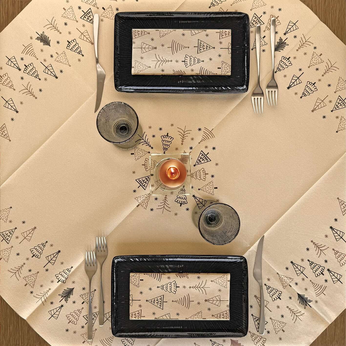 Tovaglia Tnt Silvania Natural cm. 100x100 - 100 pz.