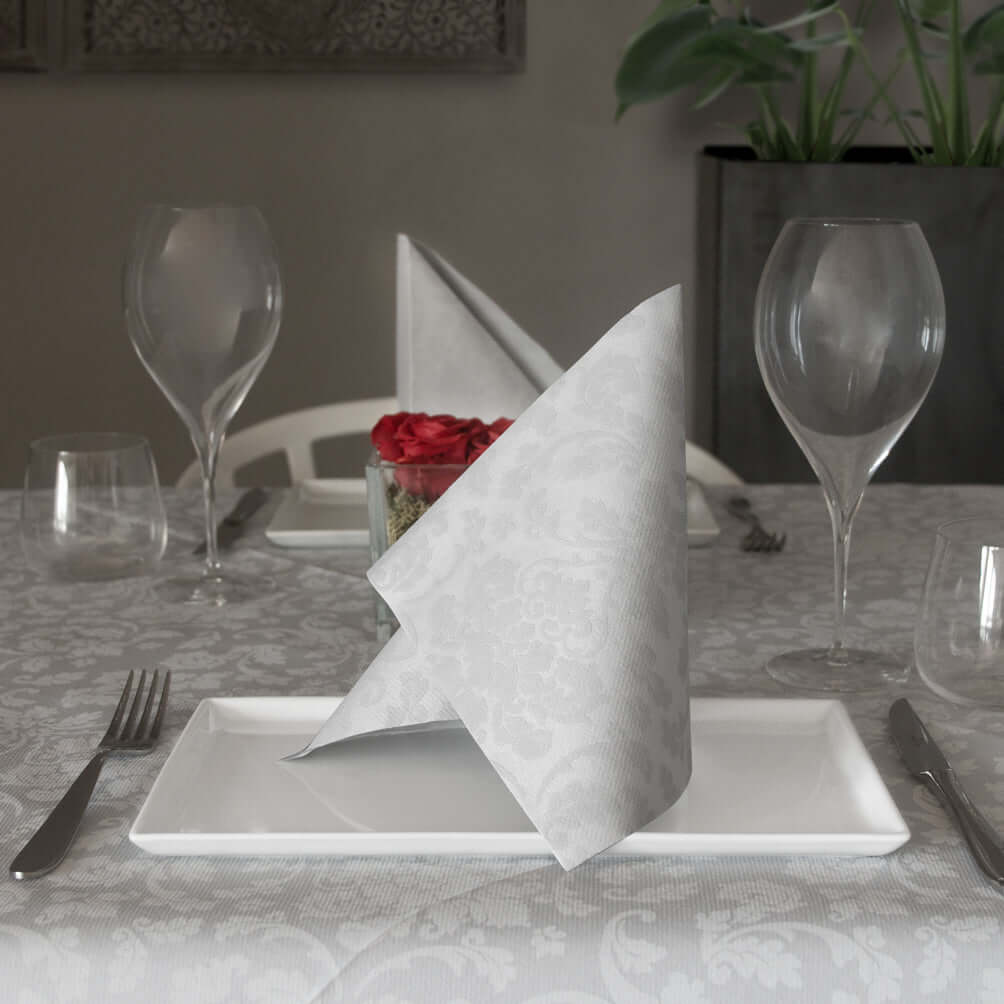 Tovagliolo Tnt Victoria Grigio Perla Plus cm. 40X40 - 800 pz.