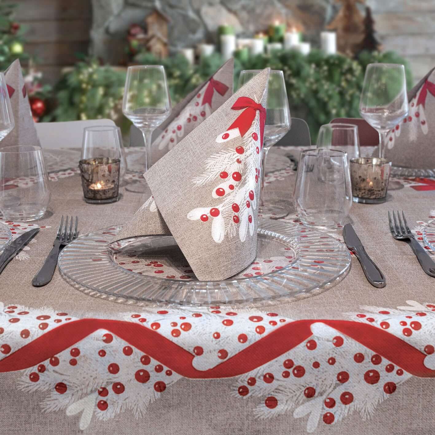 Tovaglia Tnt Berries Plus cm. 120x120 - 100 pz.