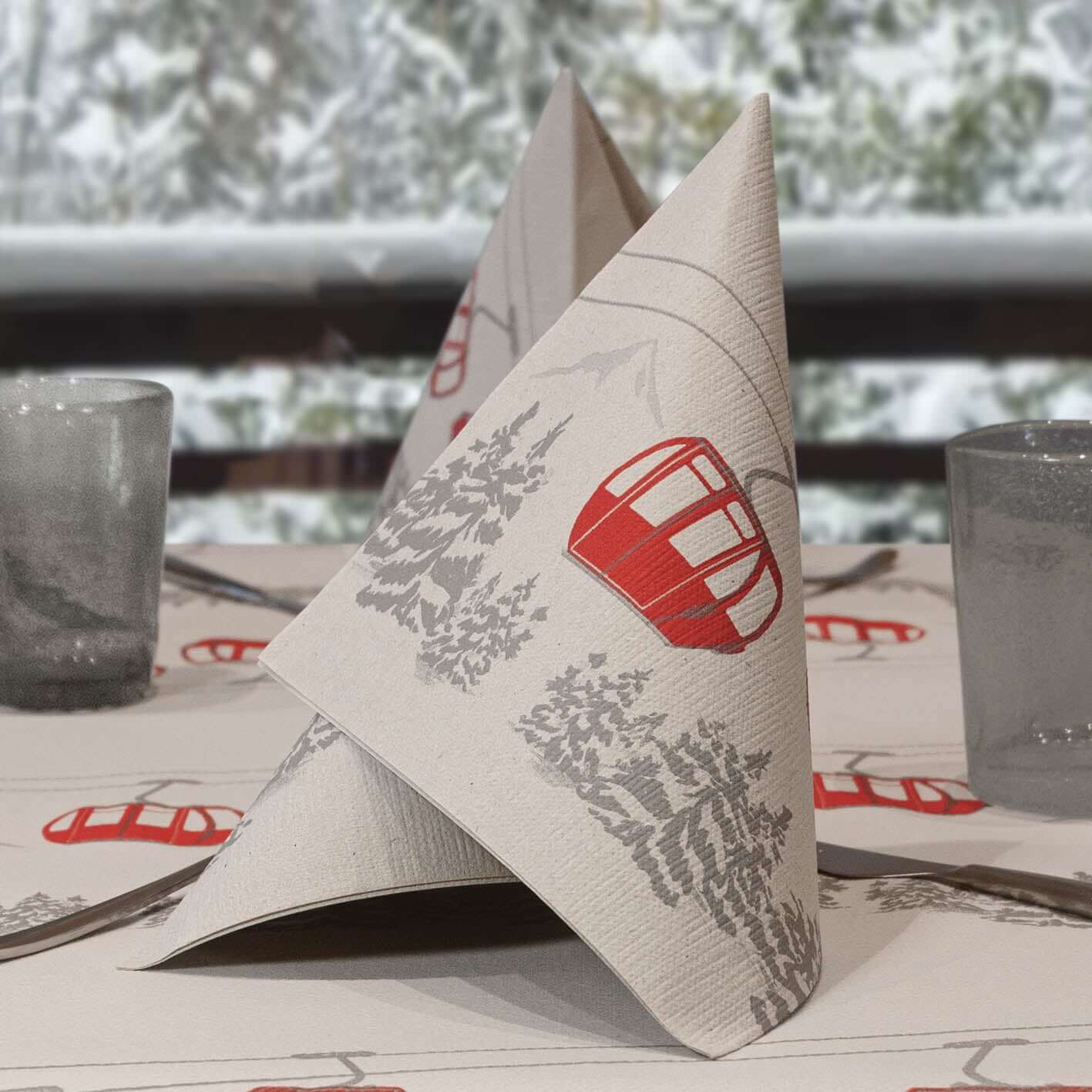 Tovagliolo Cabinovia Onda Airwave cm. 40X40 - 800 pz.