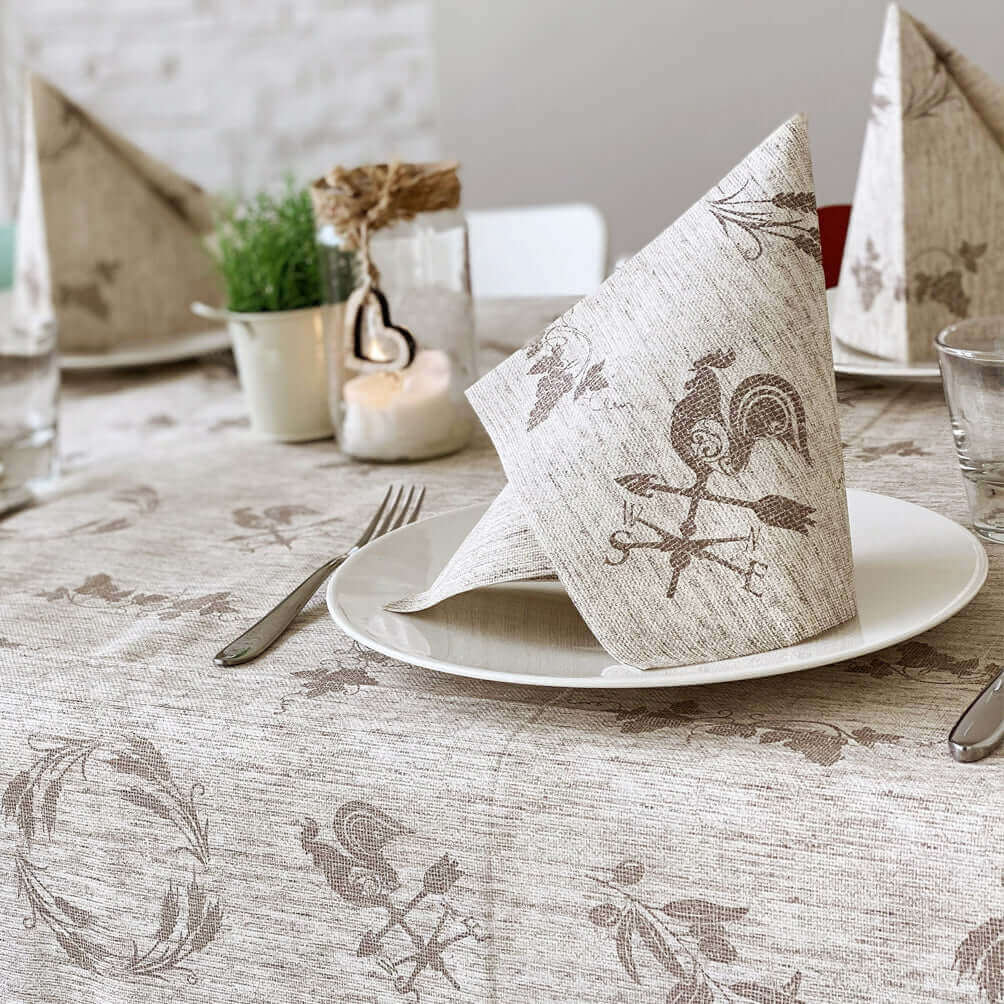 Tovaglia Tnt Contadino Nocciola Plus cm. 100X100 - 100 pz.