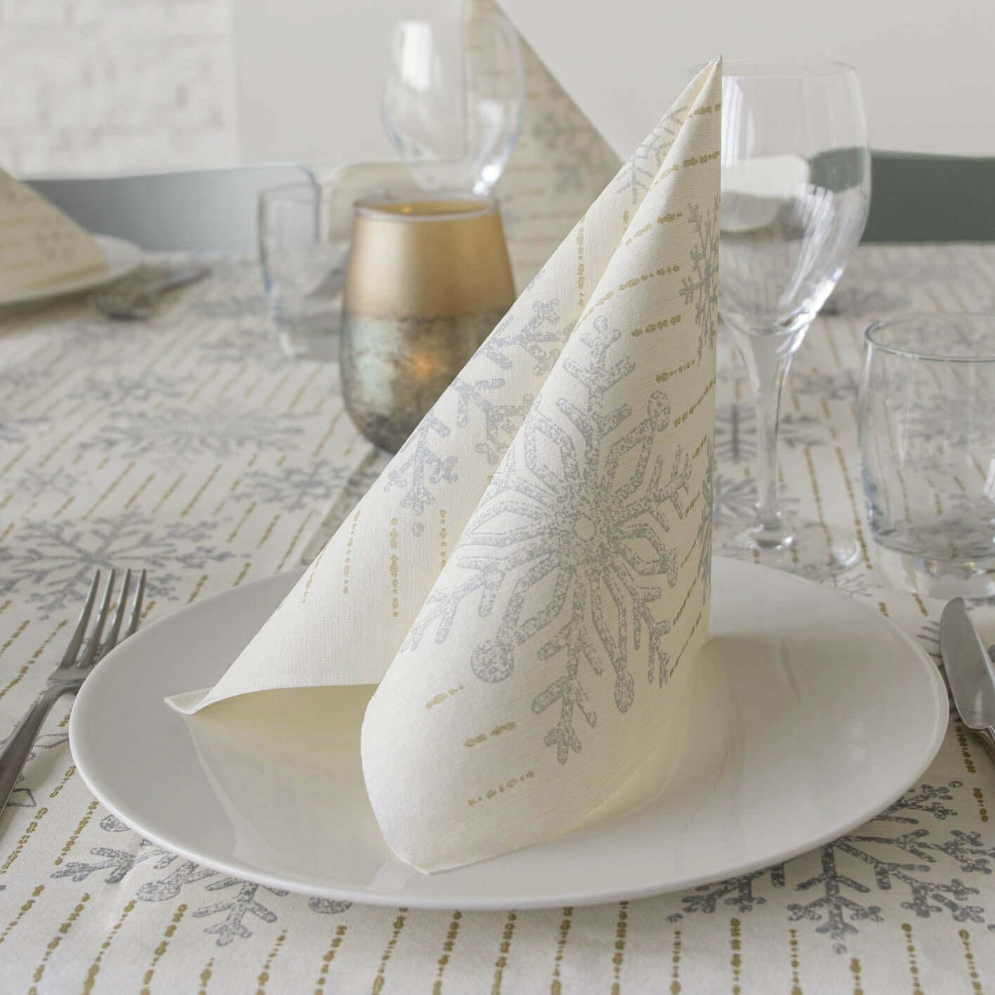 Tovagliolo Tnt Cristal Argento Micro cm. 40x40 - 800 pz.