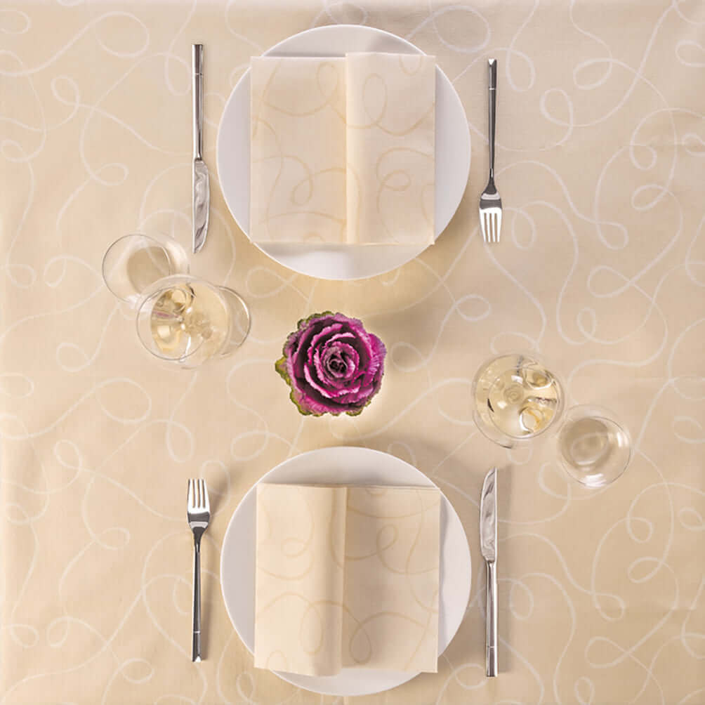 Tovaglia Tnt Grace Avorio Plus cm. 100X100 - 100 pz.