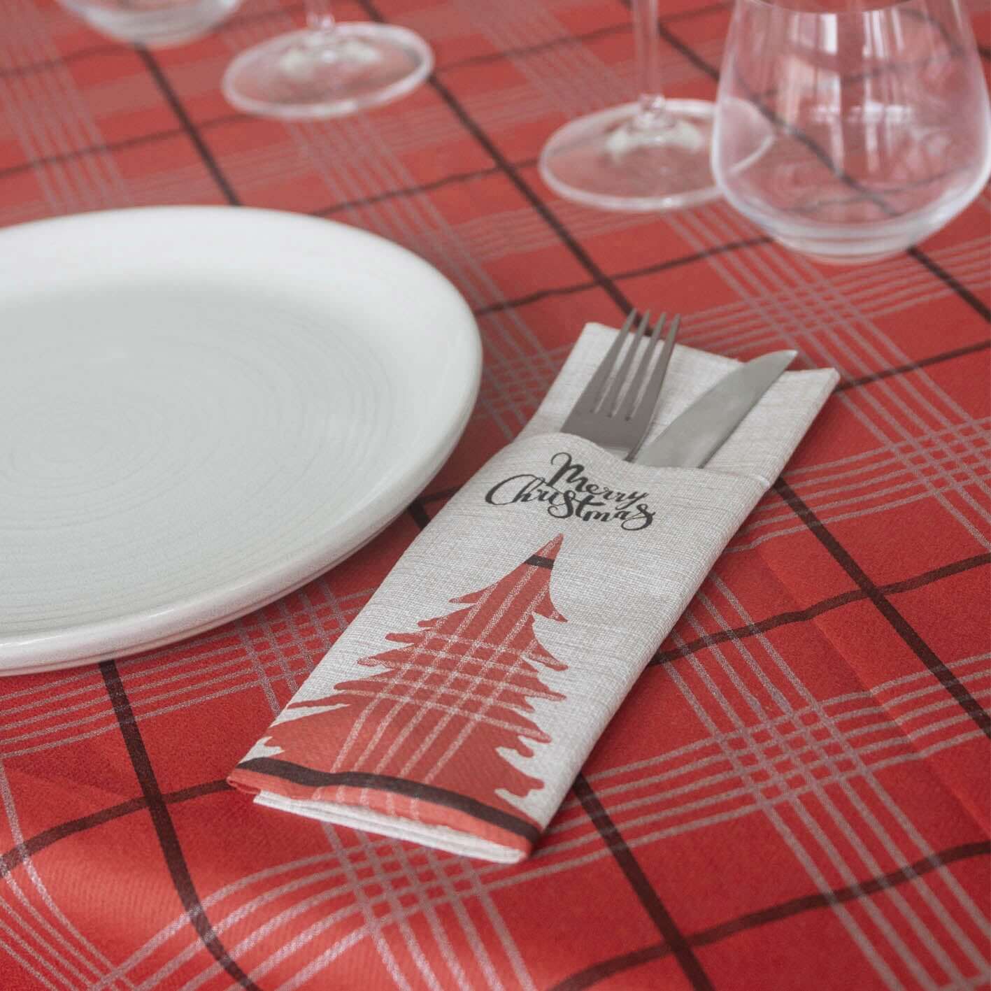 Tasca Portaposate Tnt Kilt Rosso Plus cm. 44x32 - 600 pz.