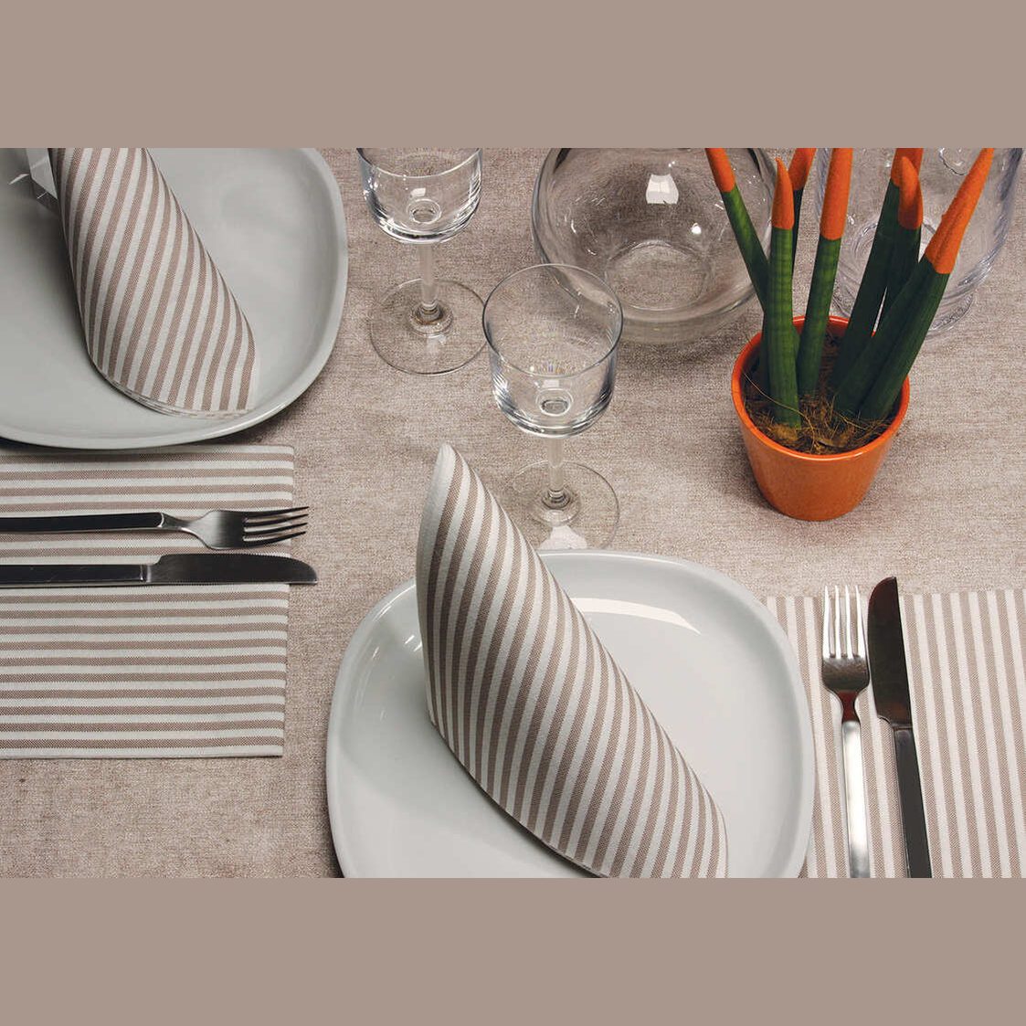 Tovagliolo Tnt Riga Beige Fibracel cm. 40x40 - 800 pz.